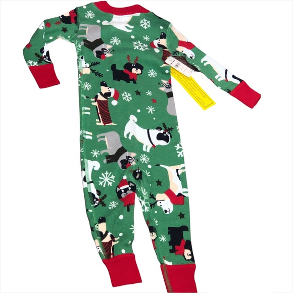 Hanna Anderson Baby Holiday Dog Print One-Piece Zip Sleeper US 6-12 Mos … - Picture 4 of 15